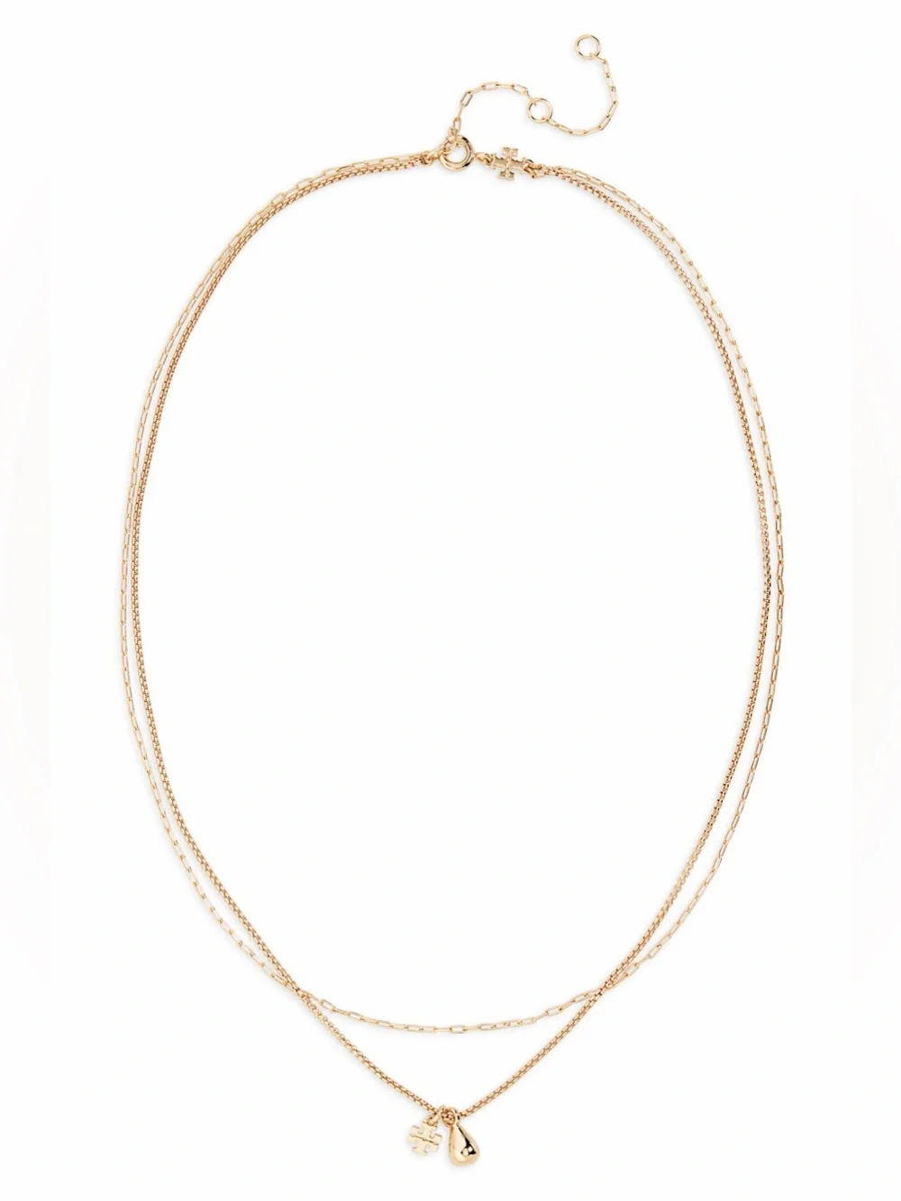 Tory Burch Good Luck Chain Layered Necklace- Gold NWT